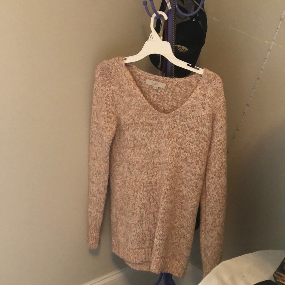 Ann Taylor Loft Pink Confetti Sweater